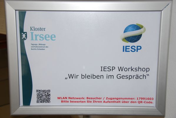 Door sign with IESP logo