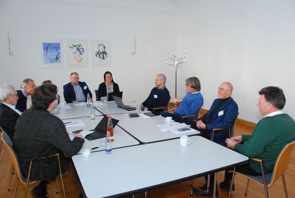 Ten participants during a group work session on the challenges of preserving biodiversity